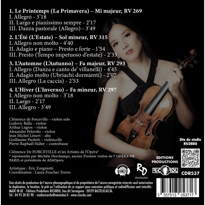Clémence de Forceville et les Artistes de l'Opéra - Les Quatre Saisons De Vivaldi